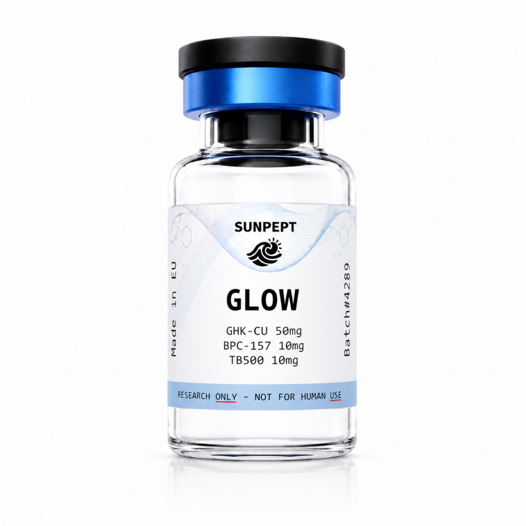 GLOW — Vial — lyophilisiertes Research-grade Forschungspeptid, HPLC-MS-geprüft | SunPept